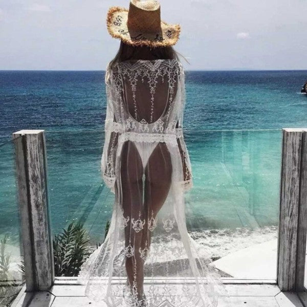 Martina White Lace Swimsuit Cover Up