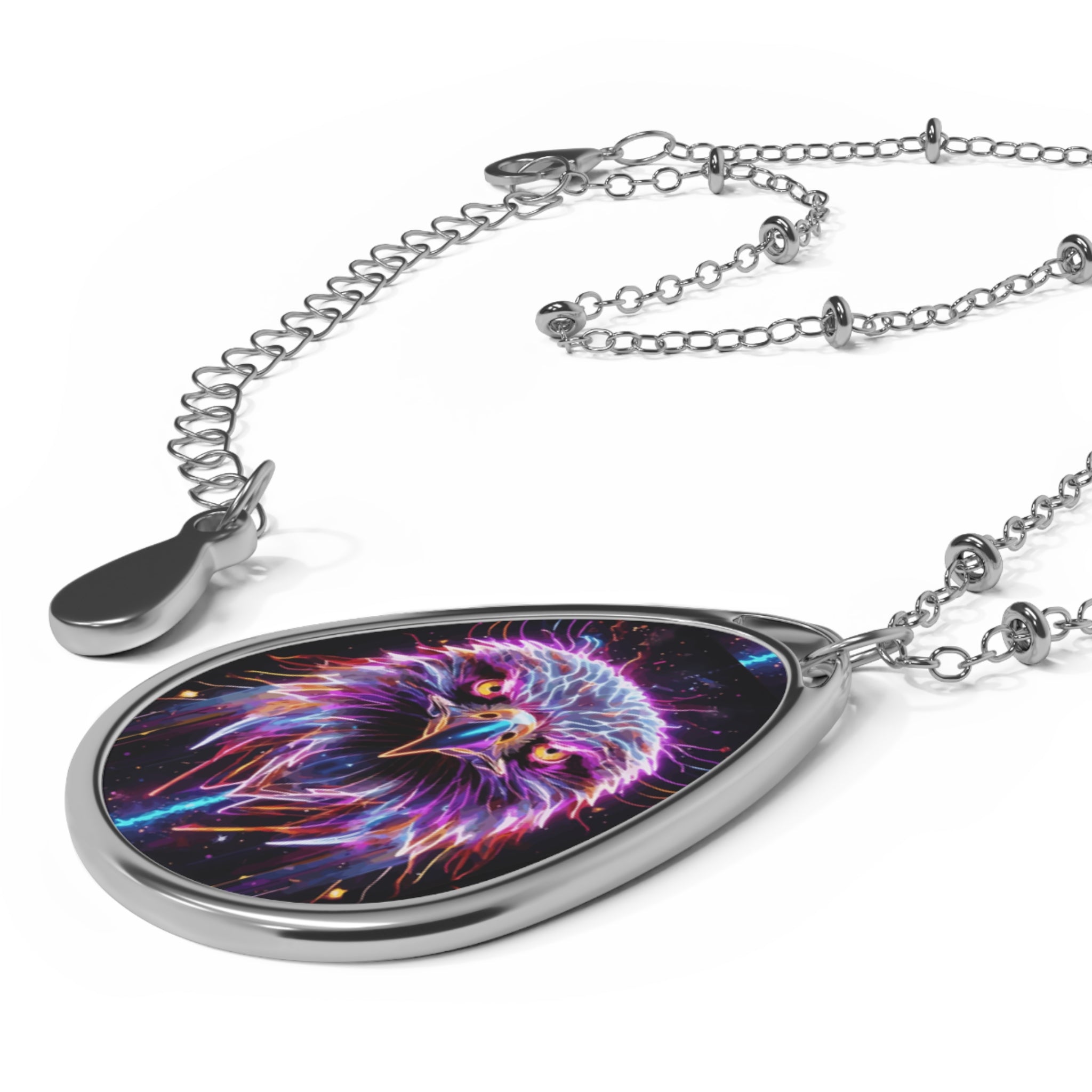 Electric Eagle Oval Necklace