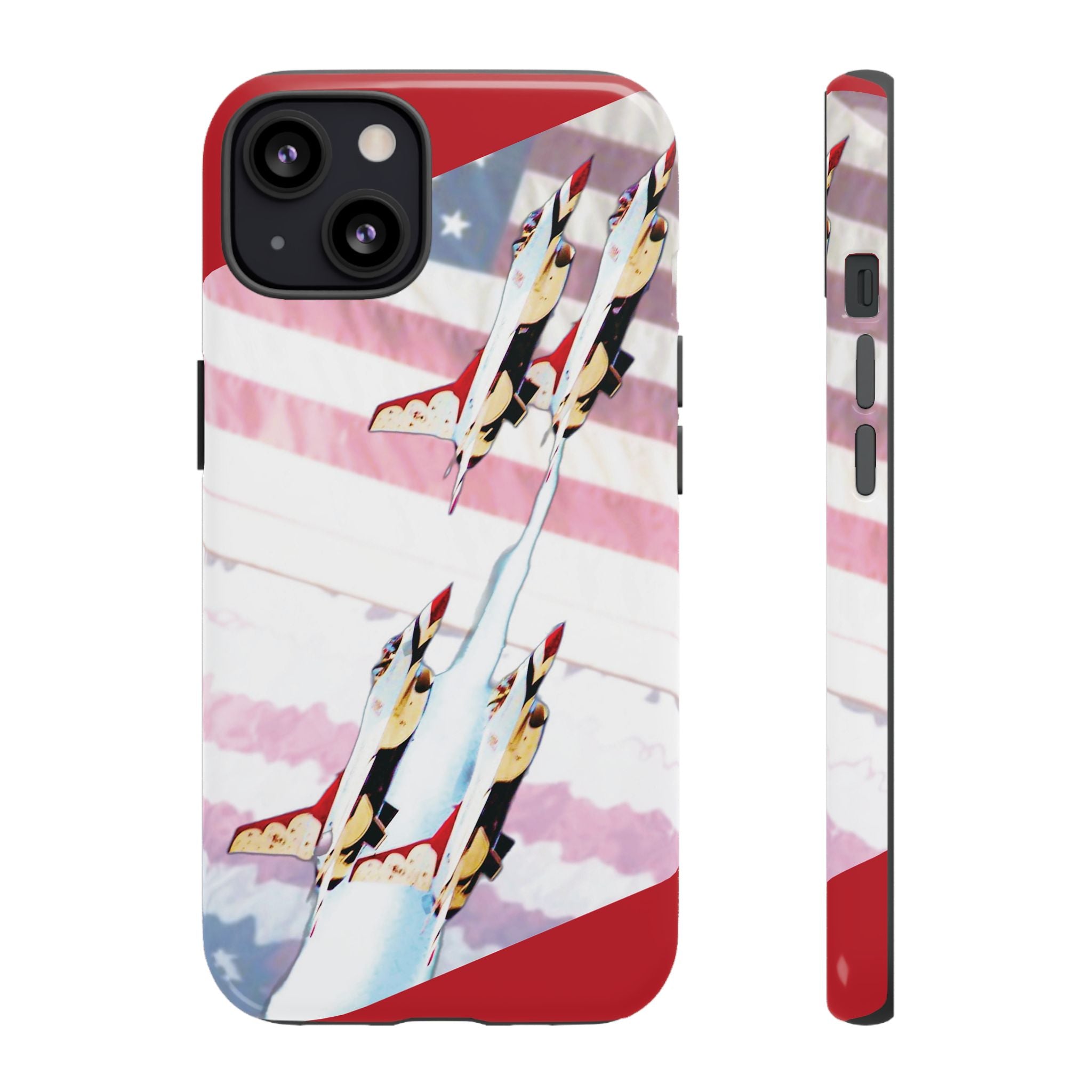 US Fighter Jet Red Tough iPhone Case