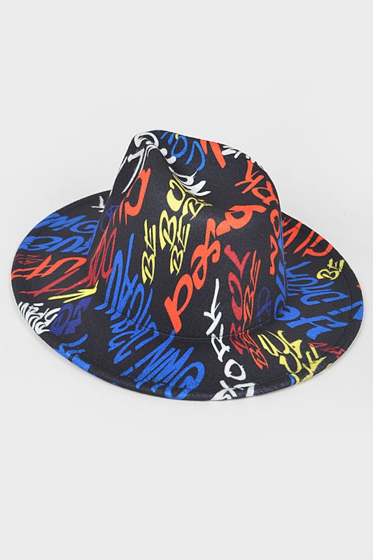 Women's Graffiti Felt Blend Fedora