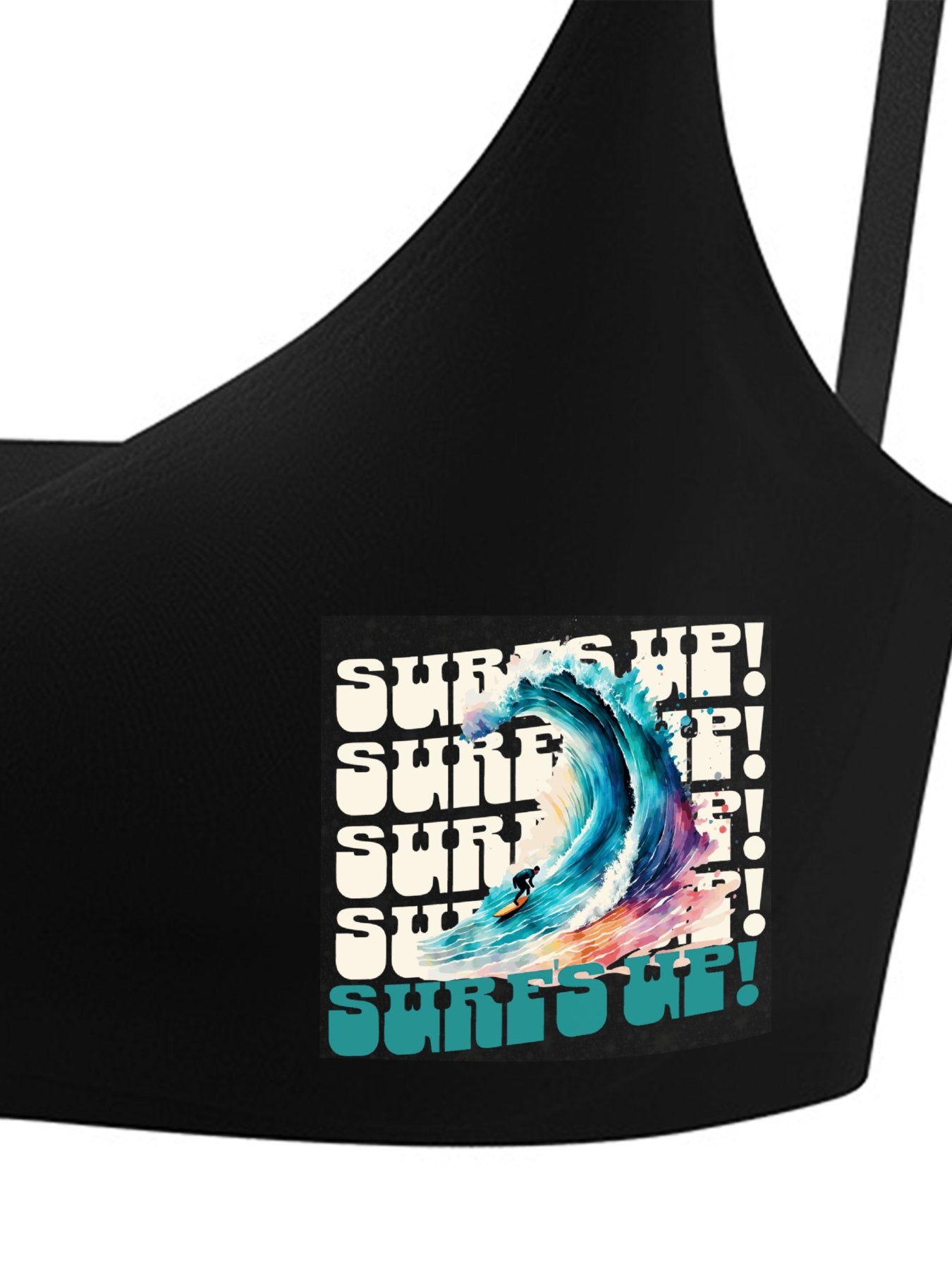 Surf's Up Seamless Bra for Women (Front Printing)