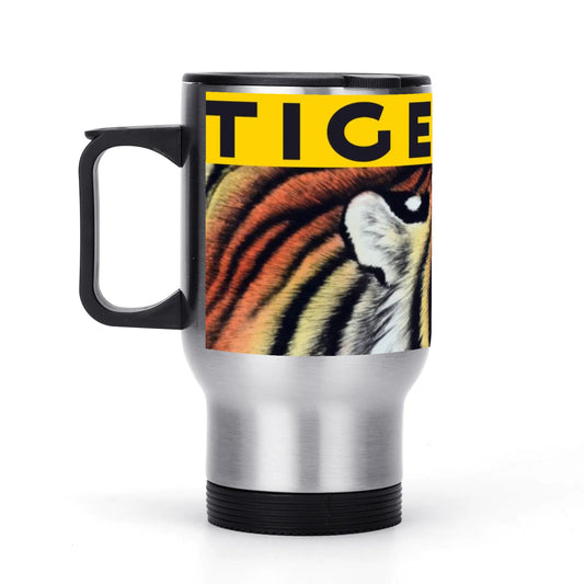 Tigers Fan Stainless Steel Travel Coffee Mug - 14 oz