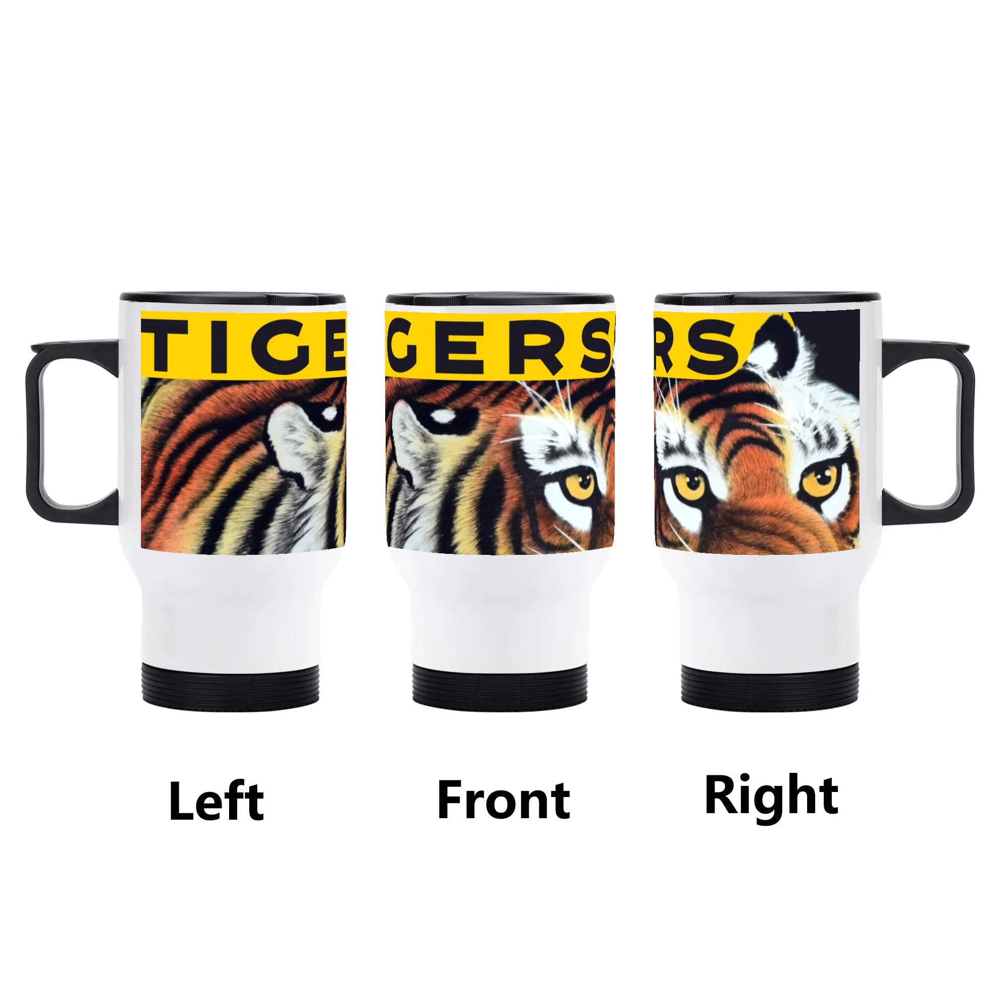 Tigers Fan Stainless Steel Travel Coffee Mug - 14 oz