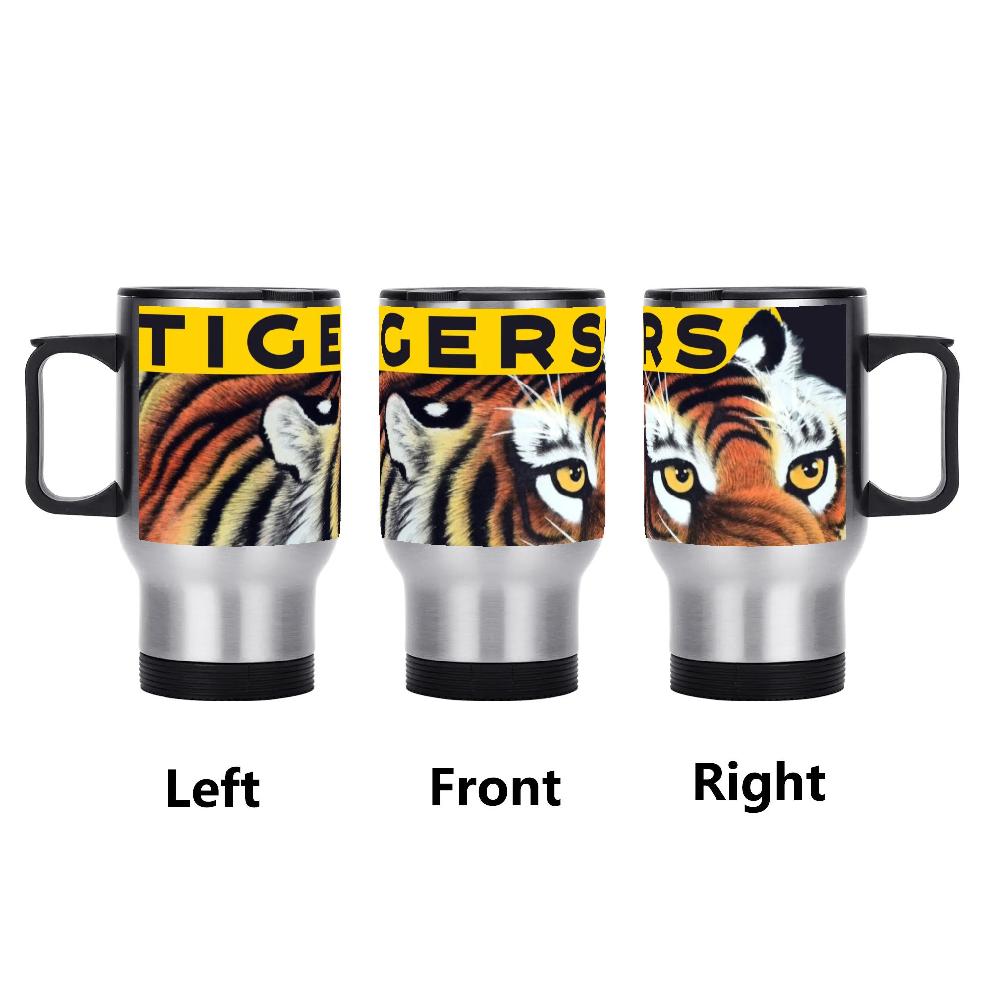 Tigers Fan Stainless Steel Travel Coffee Mug - 14 oz