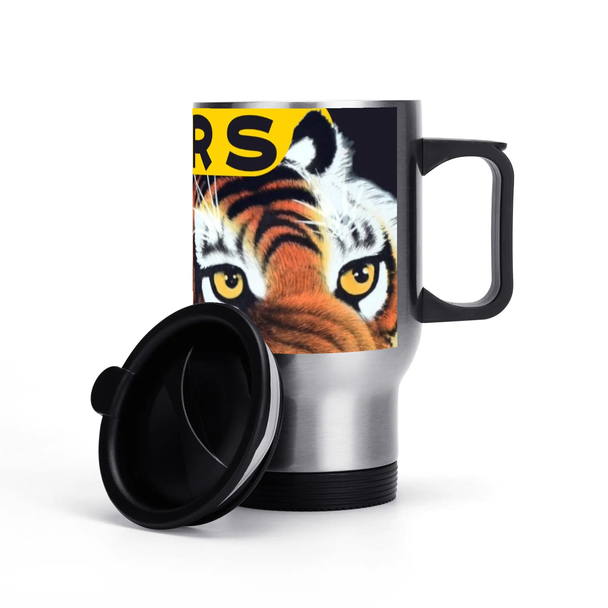 Tigers Fan Stainless Steel Travel Coffee Mug - 14 oz