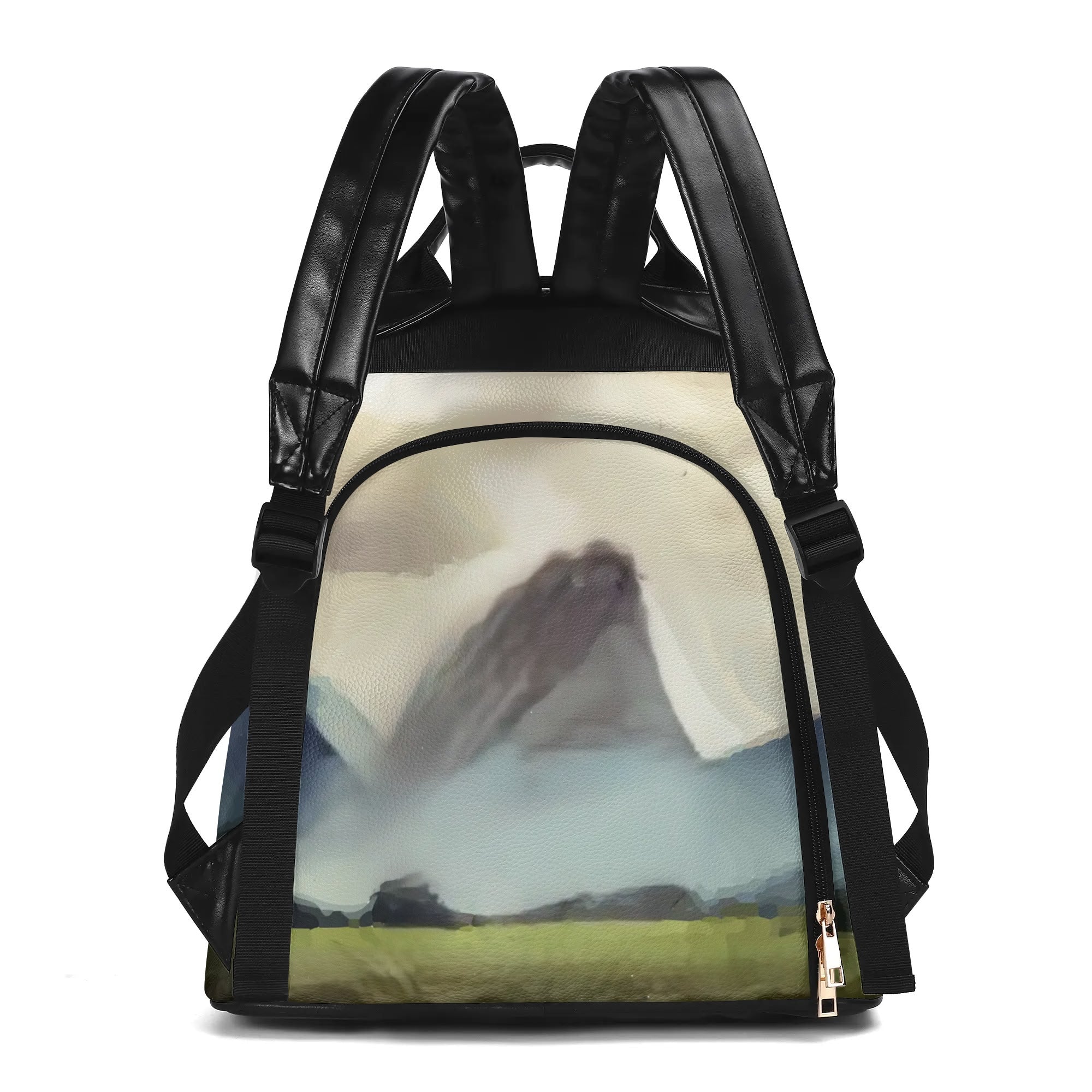 Wild Black Horse Travel PU  Anti-theft Backpack