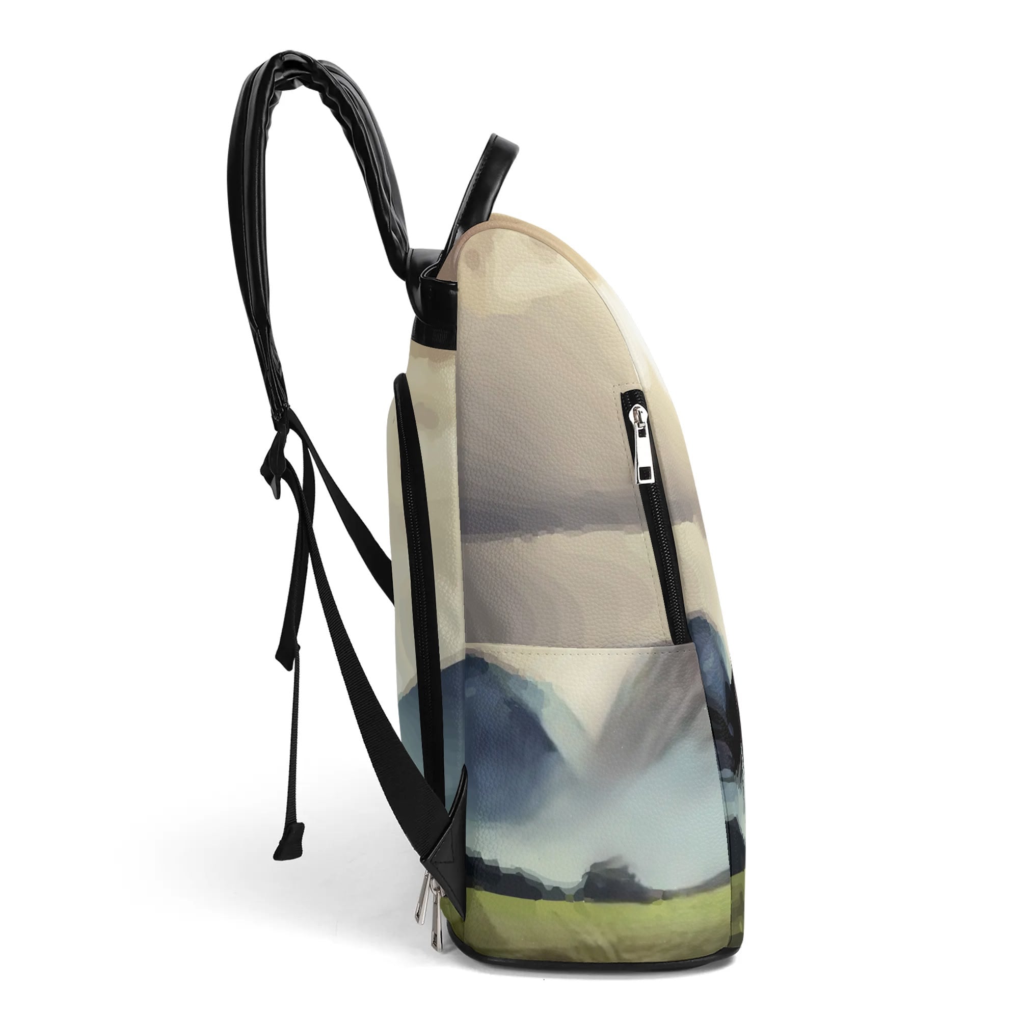 Wild Black Horse Travel PU  Anti-theft Backpack