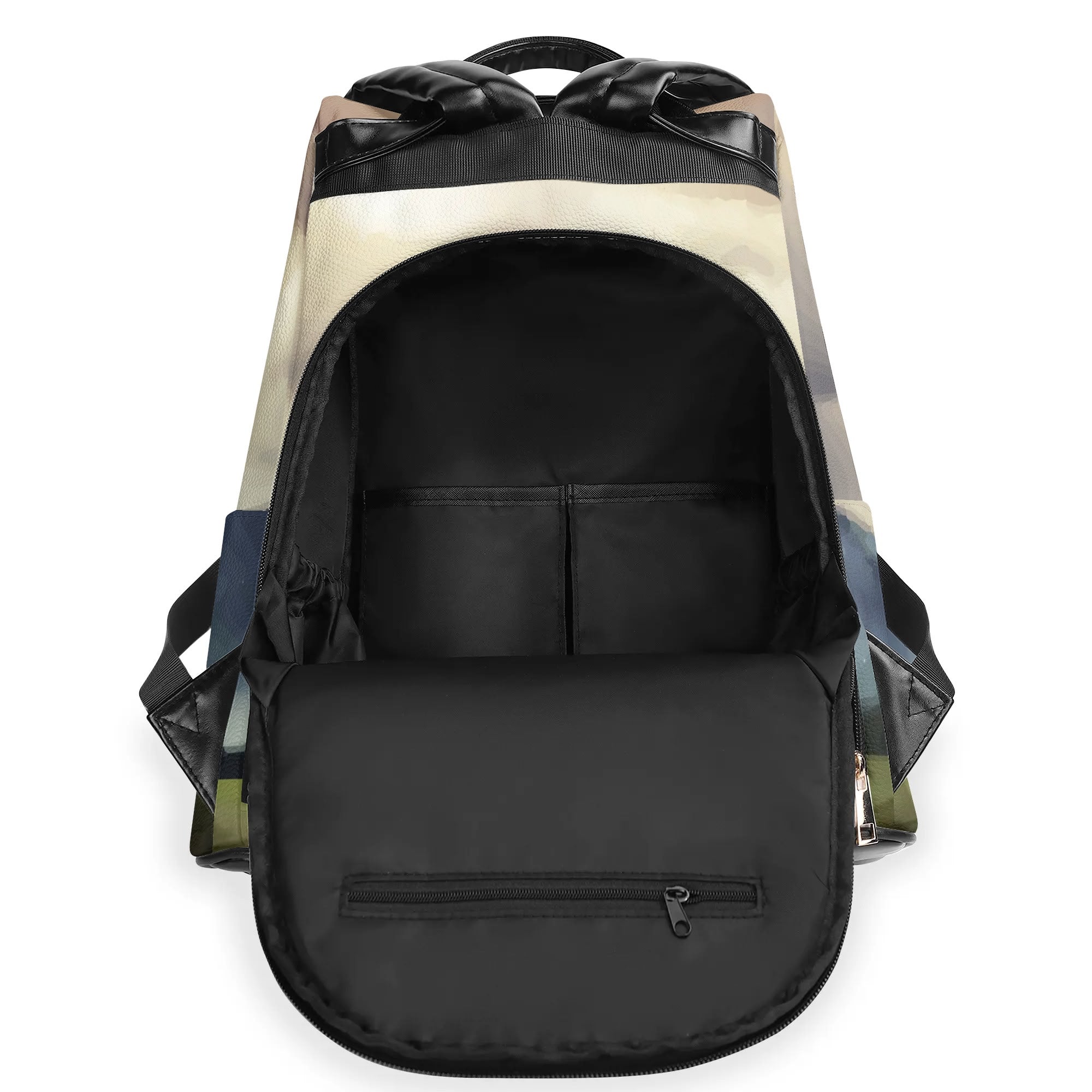 Wild Black Horse Travel PU  Anti-theft Backpack