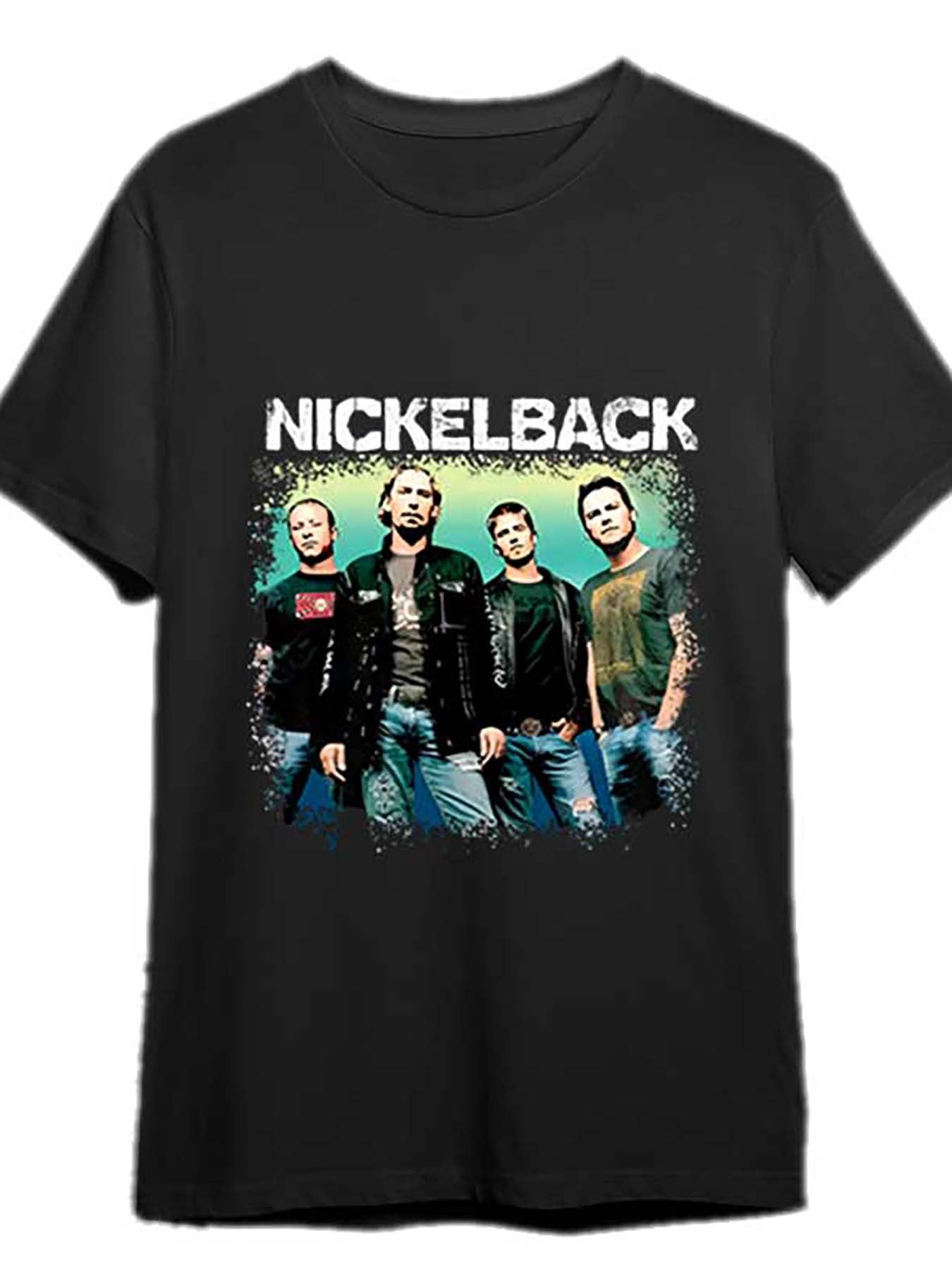 Men's Nickelback Rock Group Black Short Sleeve Graphic T-shirt