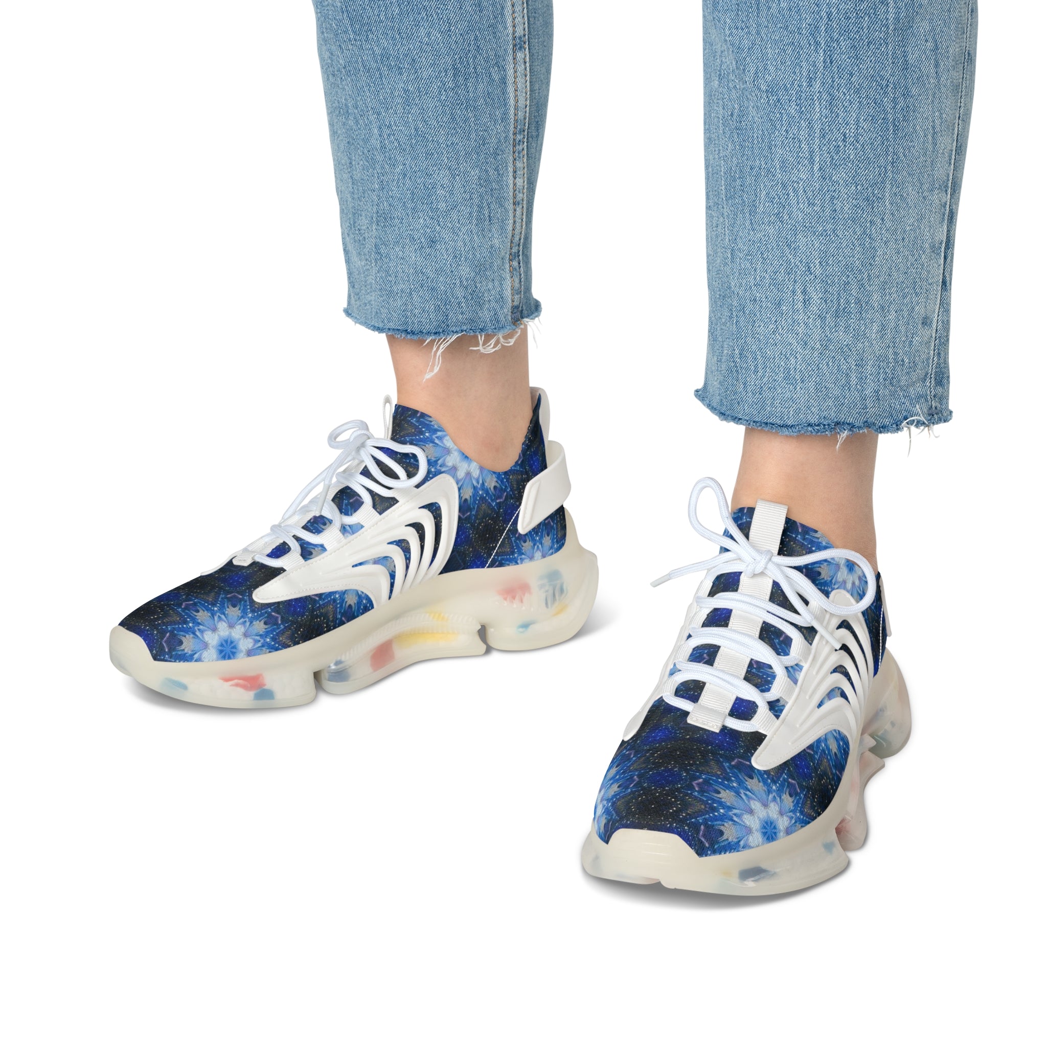 Women's Blue Star Mesh Sneakers