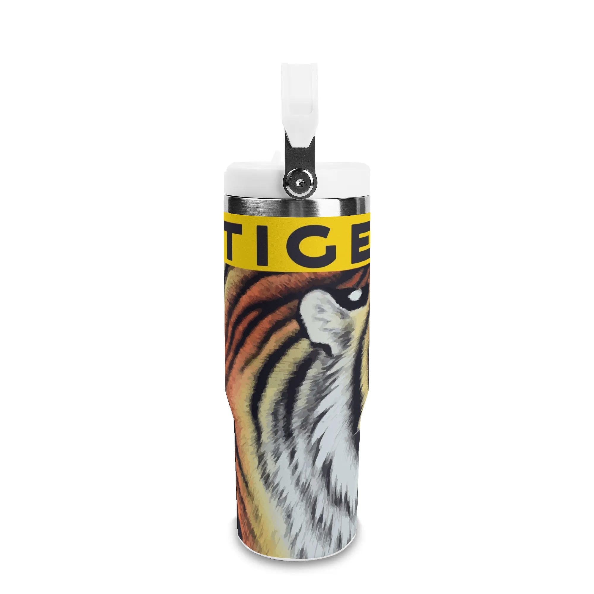 Tigers 30oz Stainless Steel Tumbler with Lid & Handle