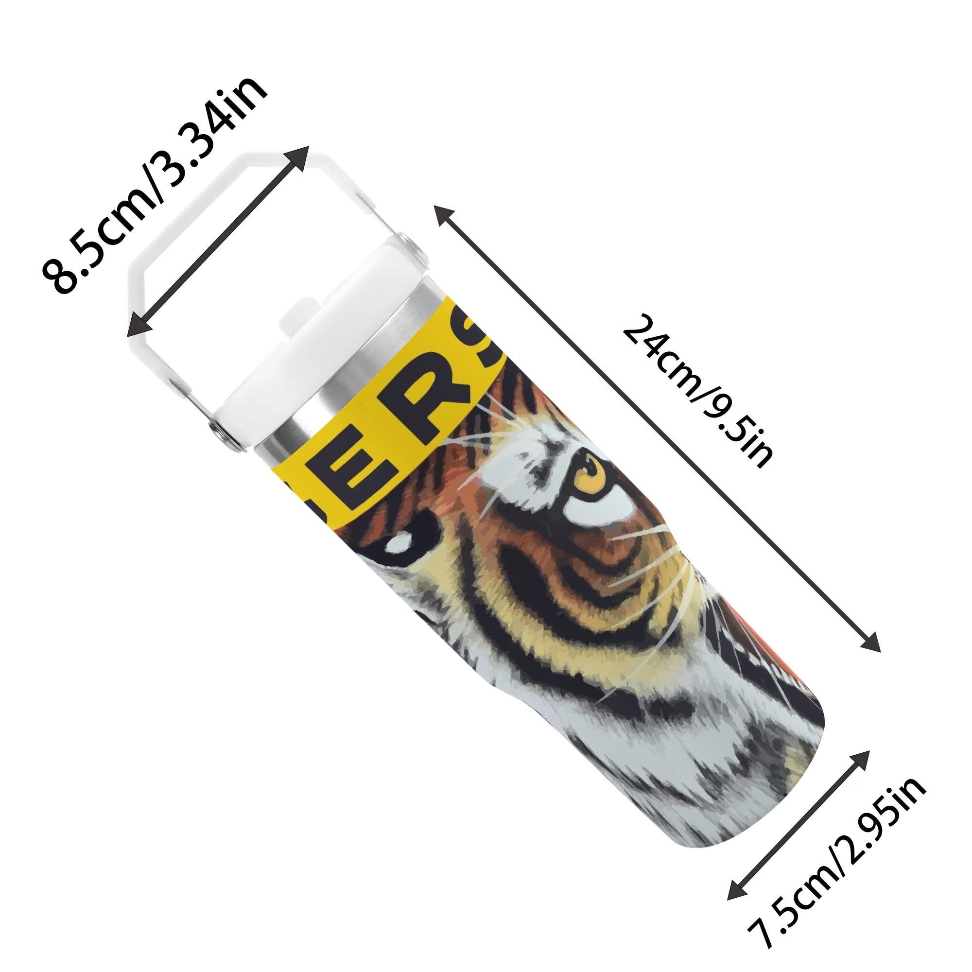 Tigers 30oz Stainless Steel Tumbler with Lid & Handle