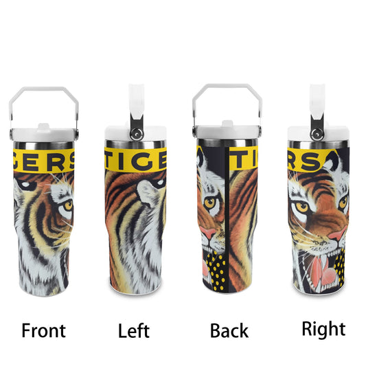 Tigers 30oz Stainless Steel Tumbler with Lid & Handle