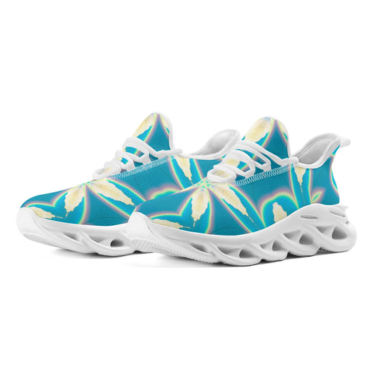 Women's Blue Skies White Clouds & Rainbows Premium Sneakers