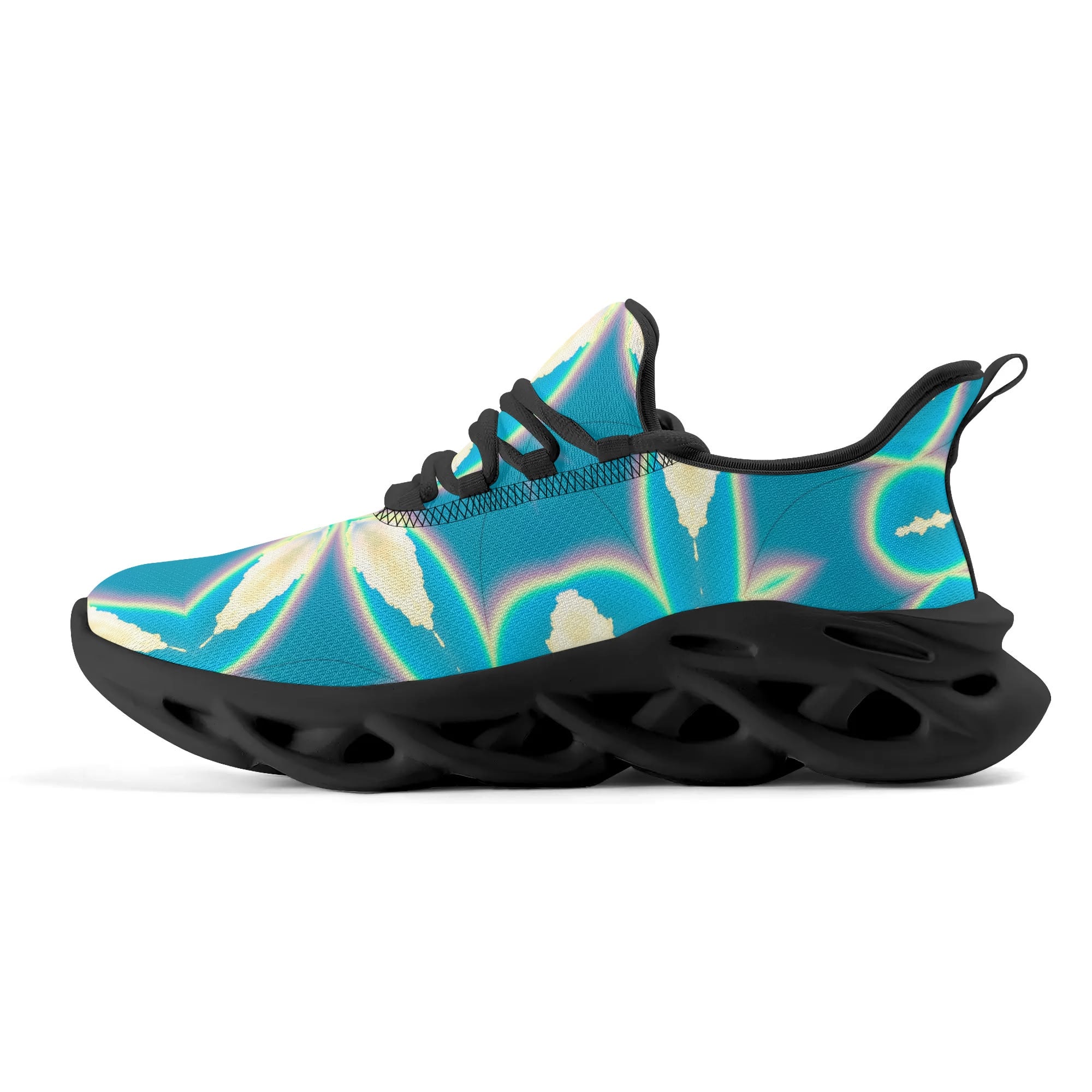 Women's Blue Skies White Clouds & Rainbows Premium Sneakers