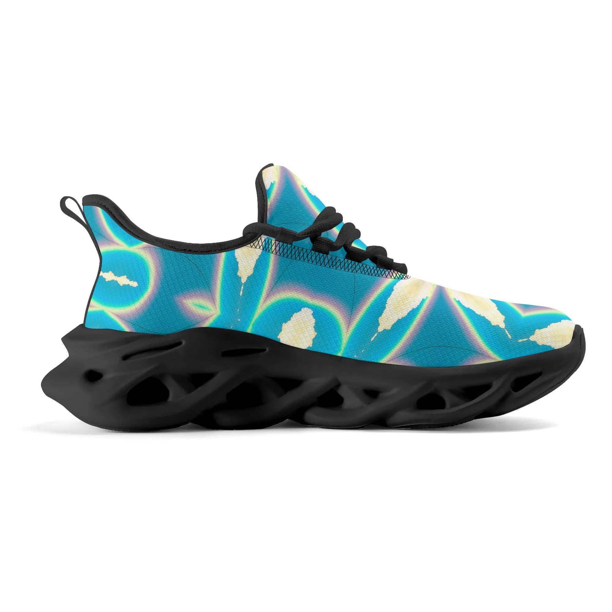 Women's Blue Skies White Clouds & Rainbows Premium Sneakers