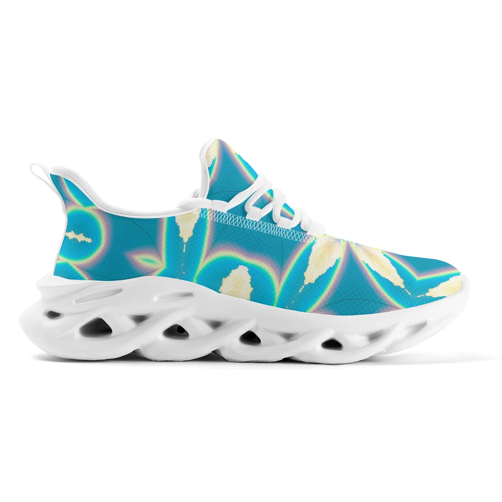 Women's Blue Skies White Clouds & Rainbows Premium Sneakers