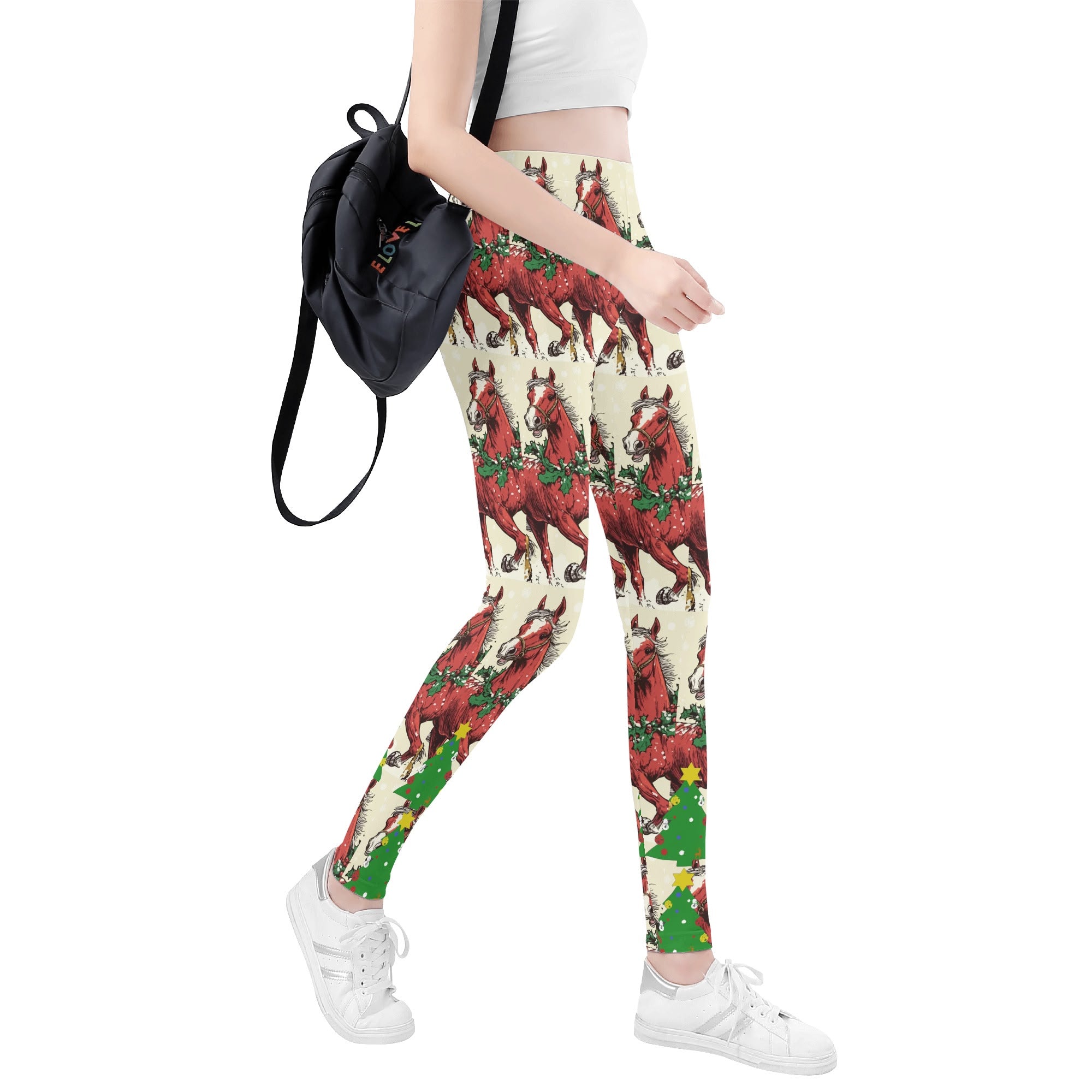 Women's Christmas Horses Soft Leggings Yoga Pants