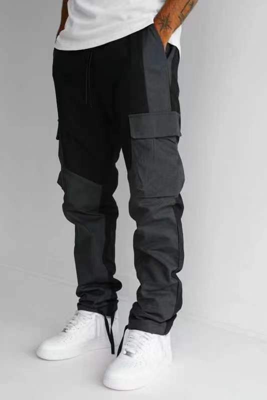 Men's Stitched Large Pocket Loose Ankle Pants