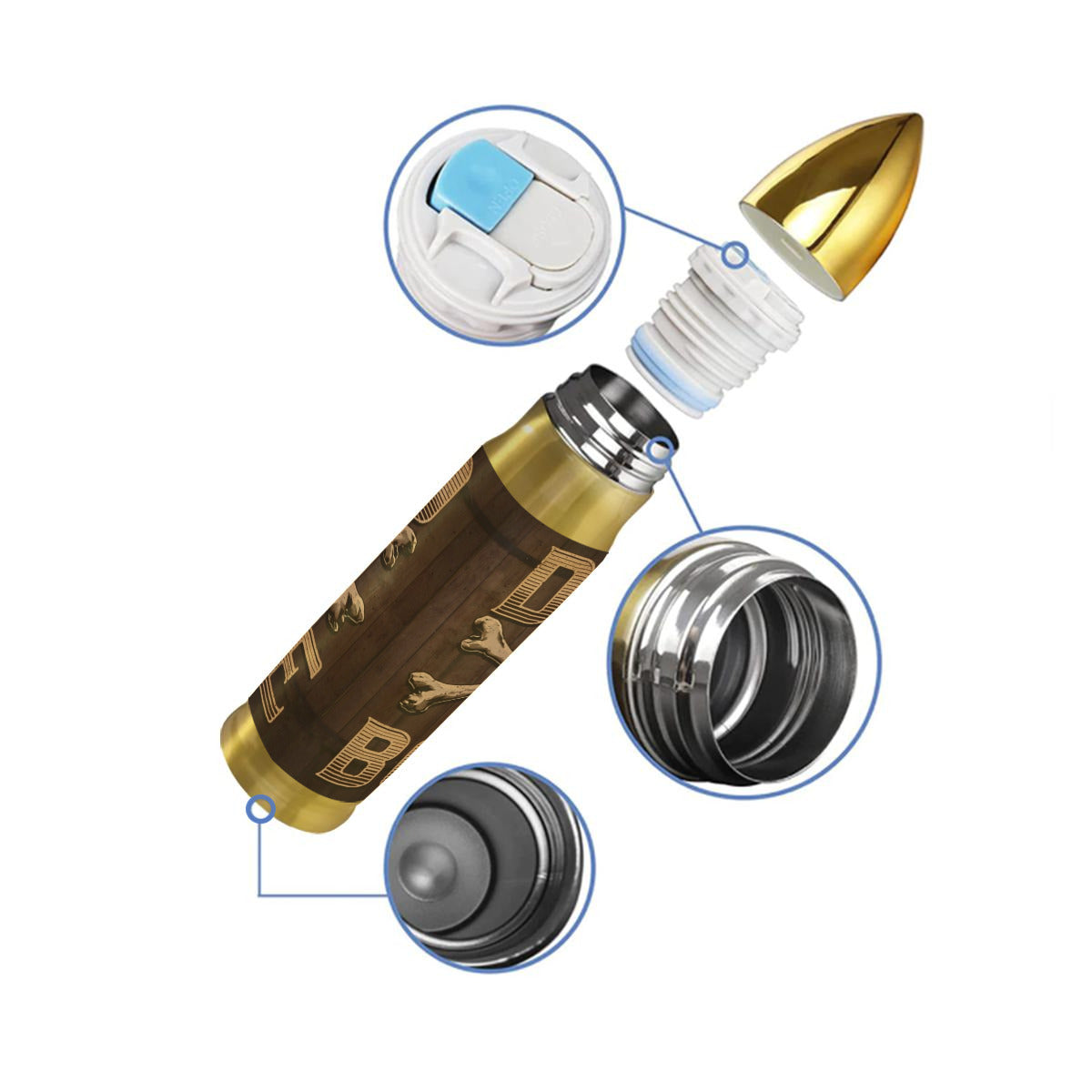 Dad to the Bone 16 oz Stainless Steel Tumbler