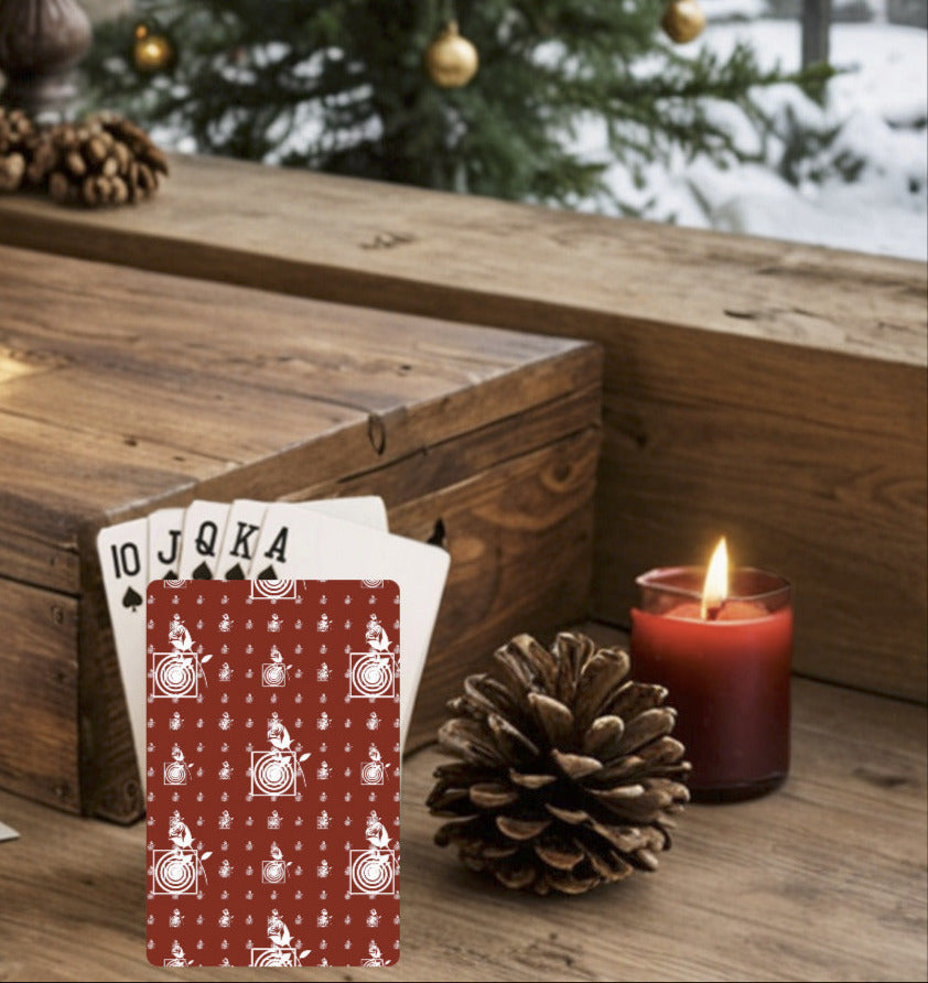 Swirls and Rose Pattern Custom Playing Cards