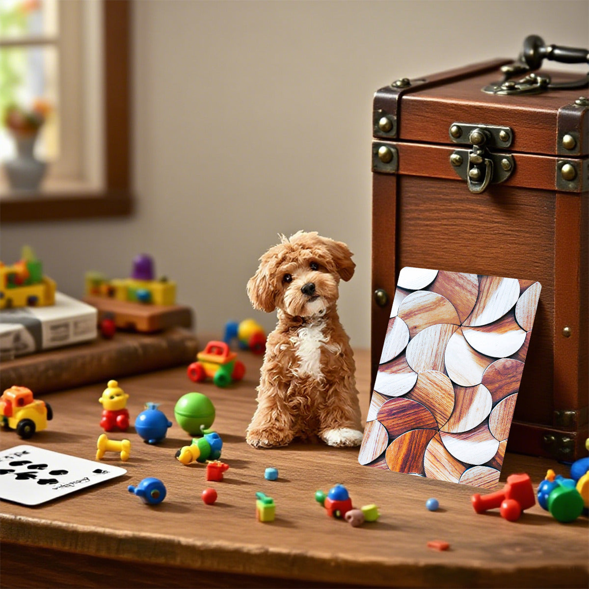 Wooden Swirls Custom Playing Cards For The USA