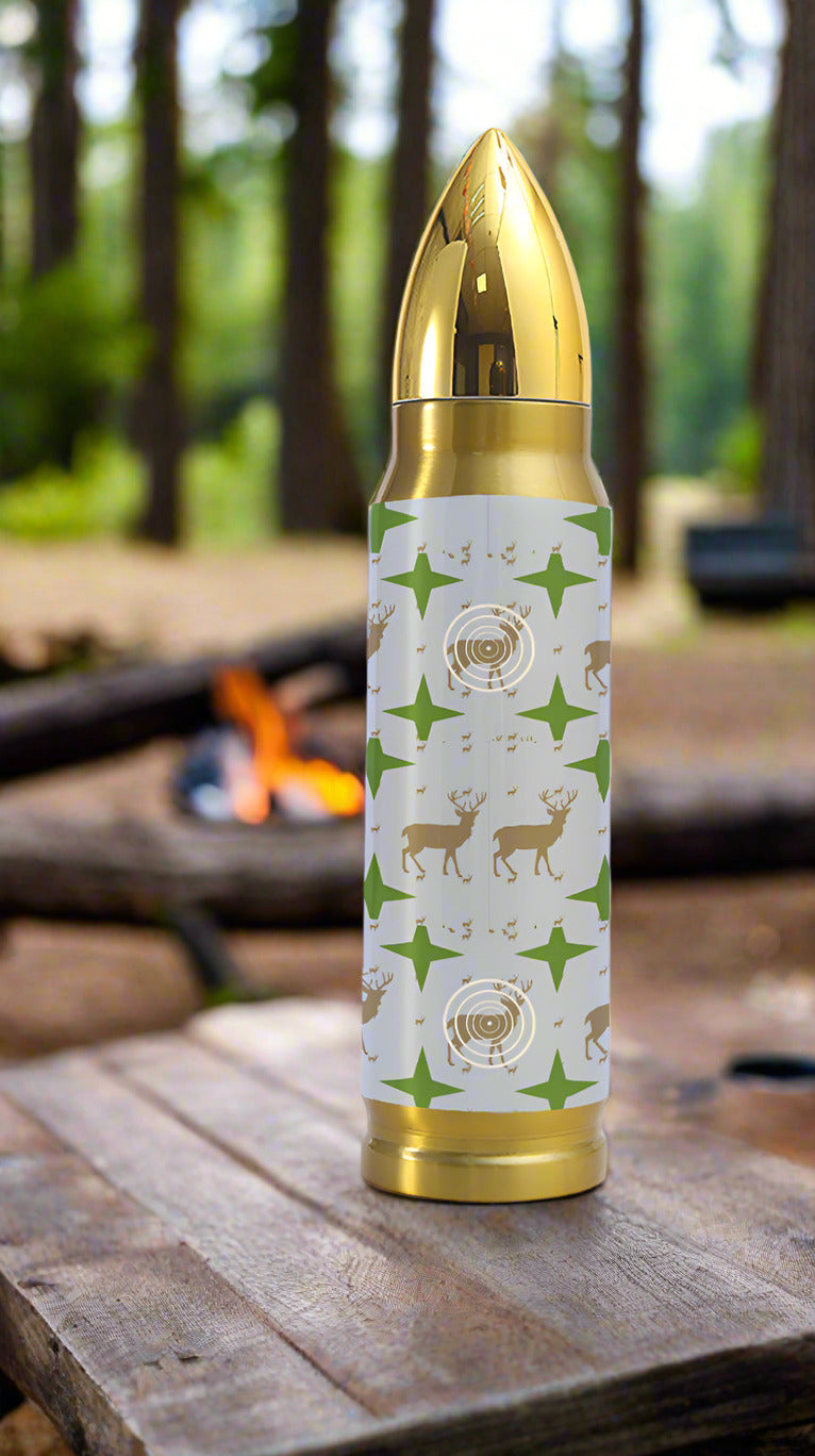 Deer Hunter Bullet Shaped 16OZ Stainless Steel Tumbler