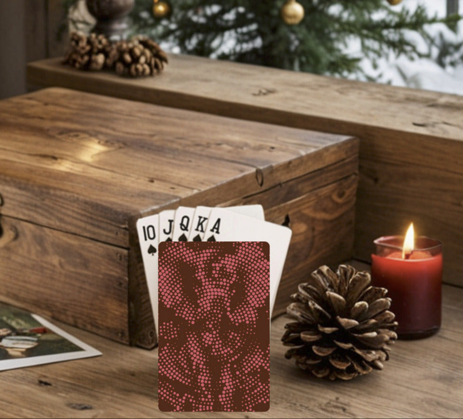 Elephant Red Dots Custom Playing Cards