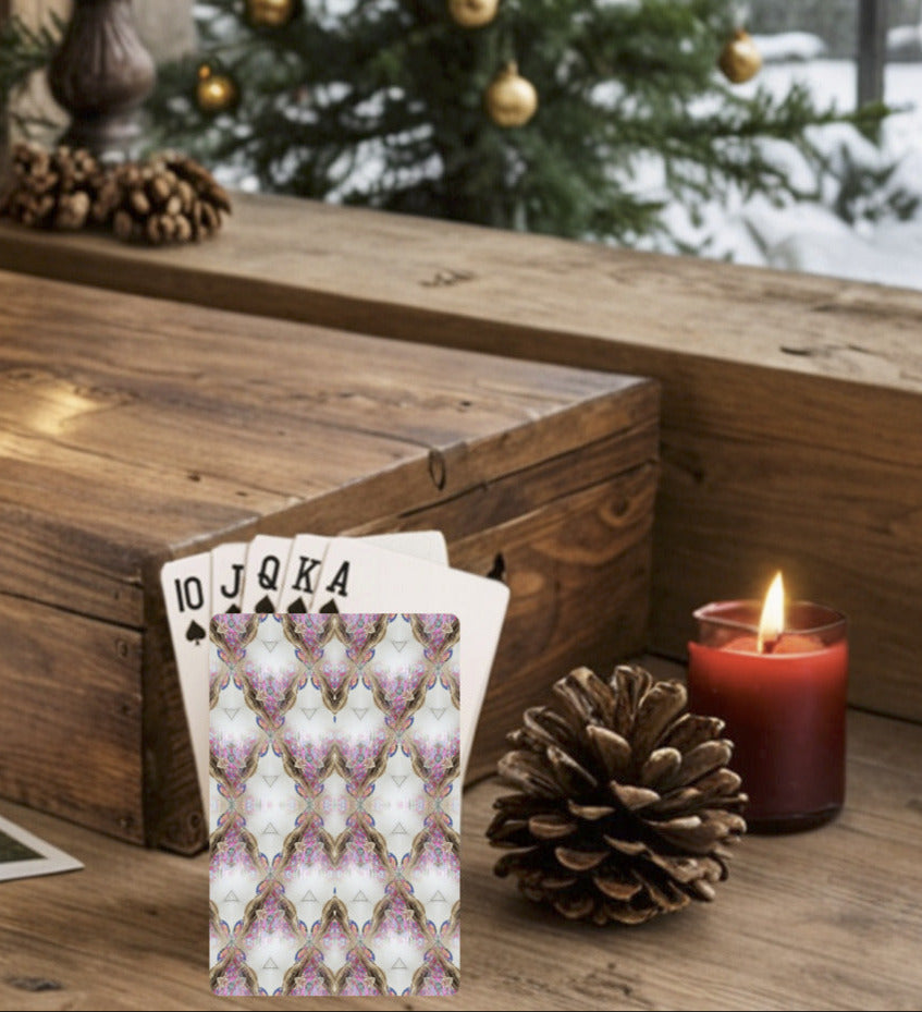 Pink Diamond Pattern Custom Playing Cards