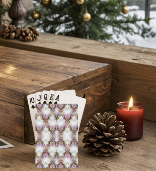 Pink Diamond Pattern Custom Playing Cards