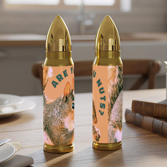 Funny Squirrel Are You Nuts? 16 oz Stainless Steel Tumbler (Made in USA)