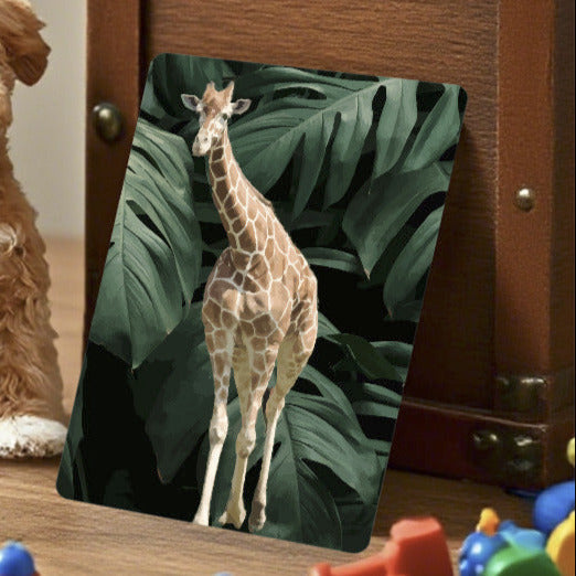 Tall Giraffe Surrounded by Greenery Custom Playing Cards
