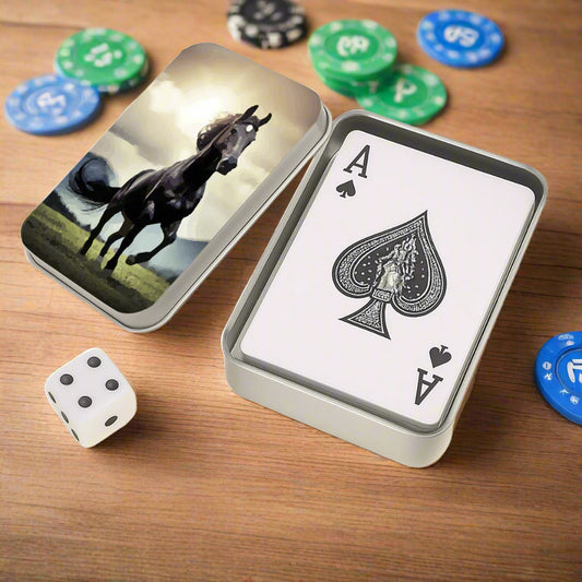 Wild Black Horse Custom Playing Cards