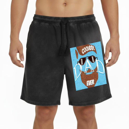 Coolest Dad Ever with Sunglasses Men’s Casual Shorts (Made in USA)
