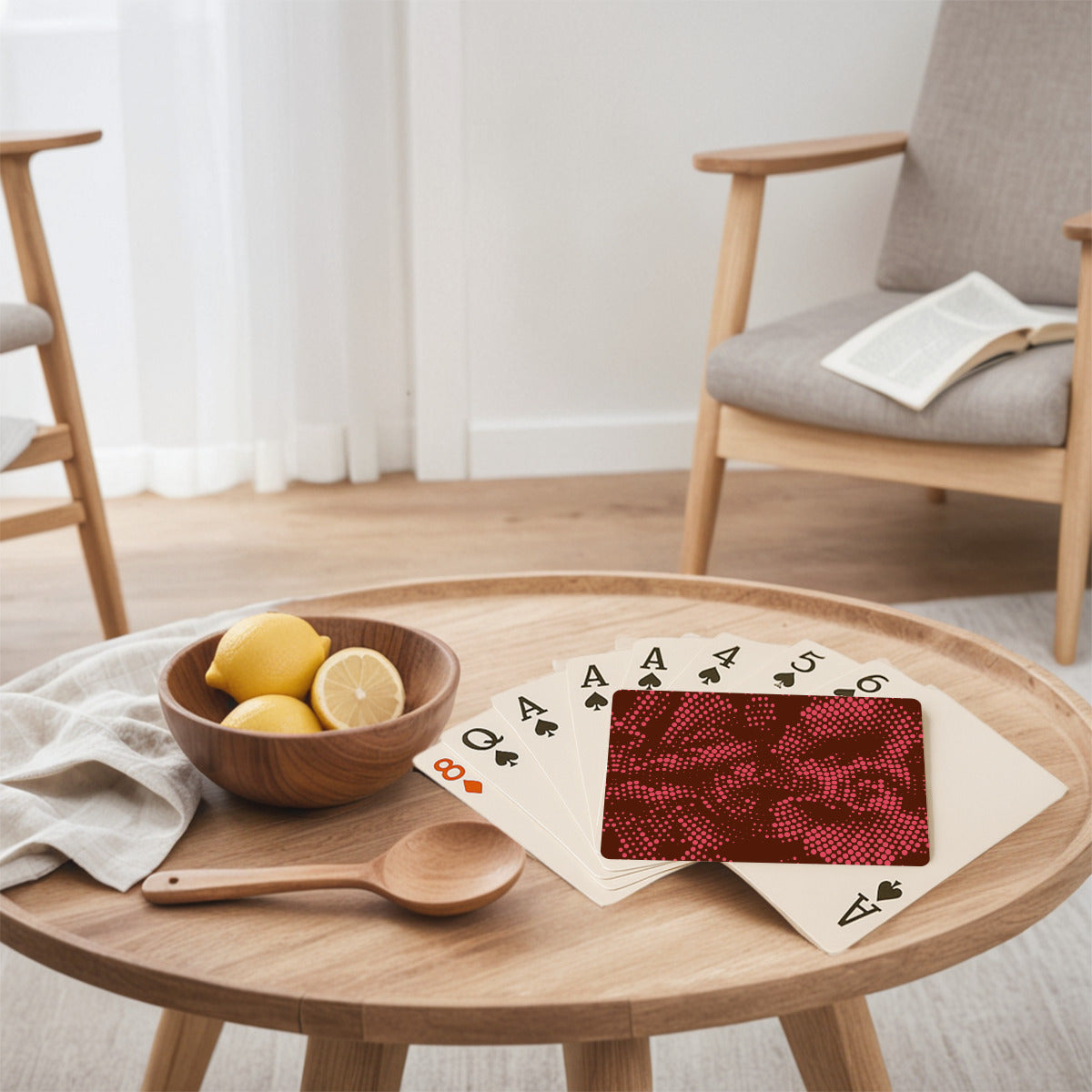 Elephant Red Dots Custom Playing Cards