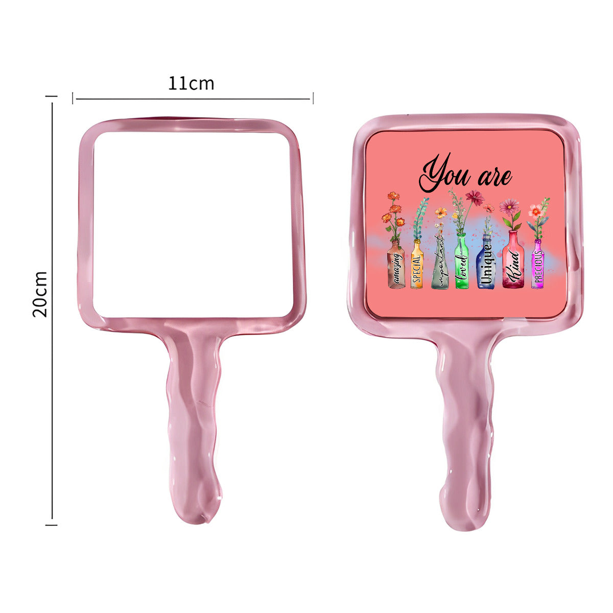 You Are Unique Cute Handheld Makeup Mirror