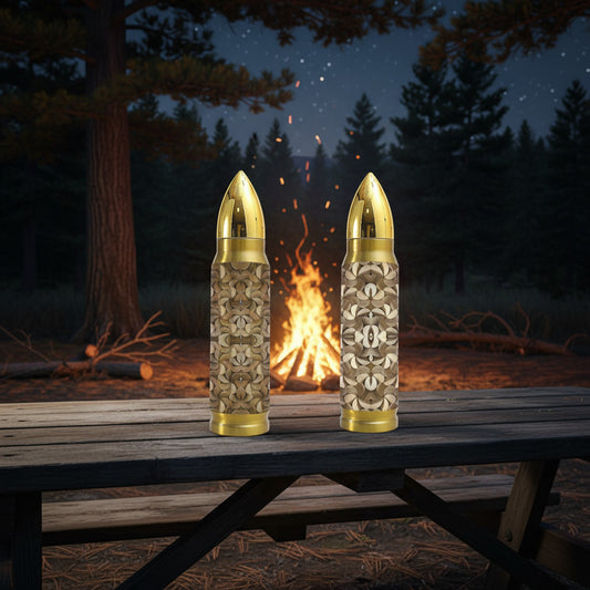 Wooden Panels 16 oz Bullet Shaped Stainless Steel Tumbler