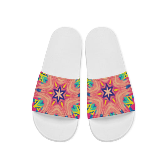 Muted Colorful Stars Anti-Slip Slides For Women