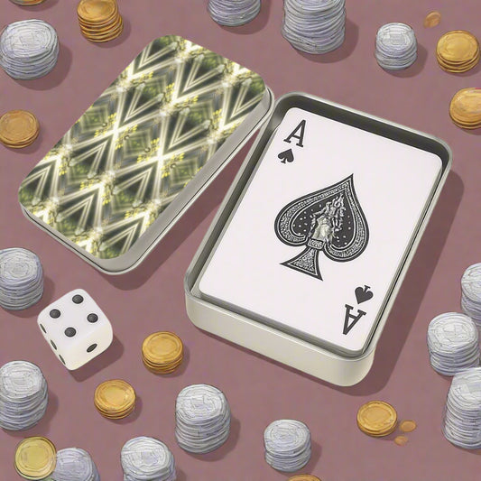 Shiny Gold Pyramids Custom Playing Cards