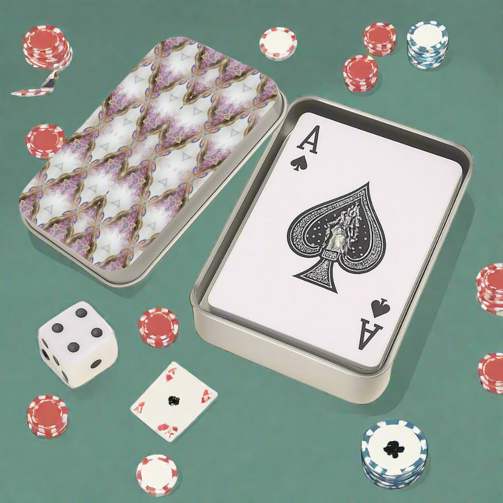 Pink Diamond Pattern Custom Playing Cards