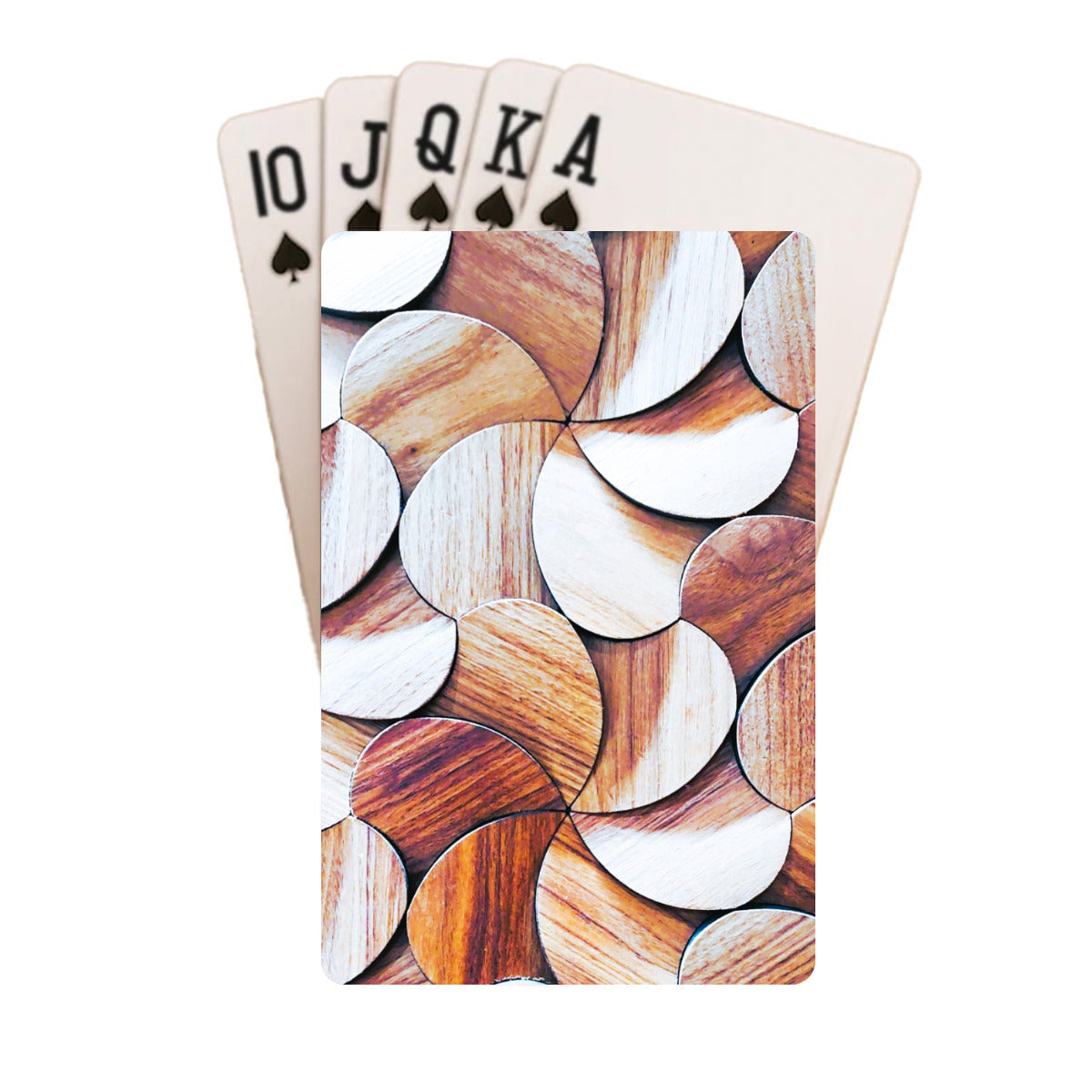 Wooden Swirls Custom Playing Cards For The USA