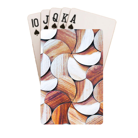 Wooden Swirls Custom Playing Cards For The USA