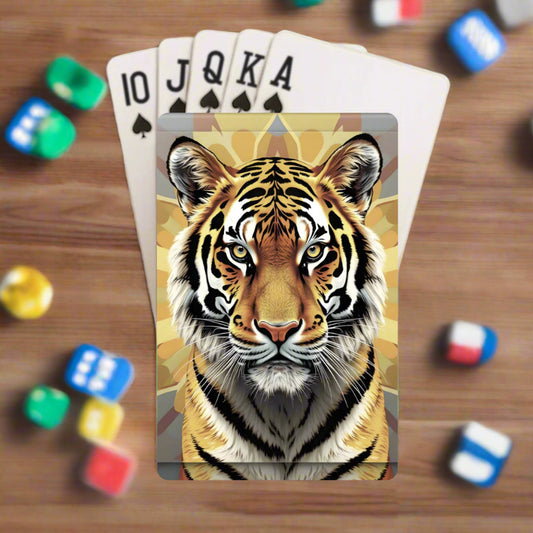 Tiger Fire Design Custom Playing Cards