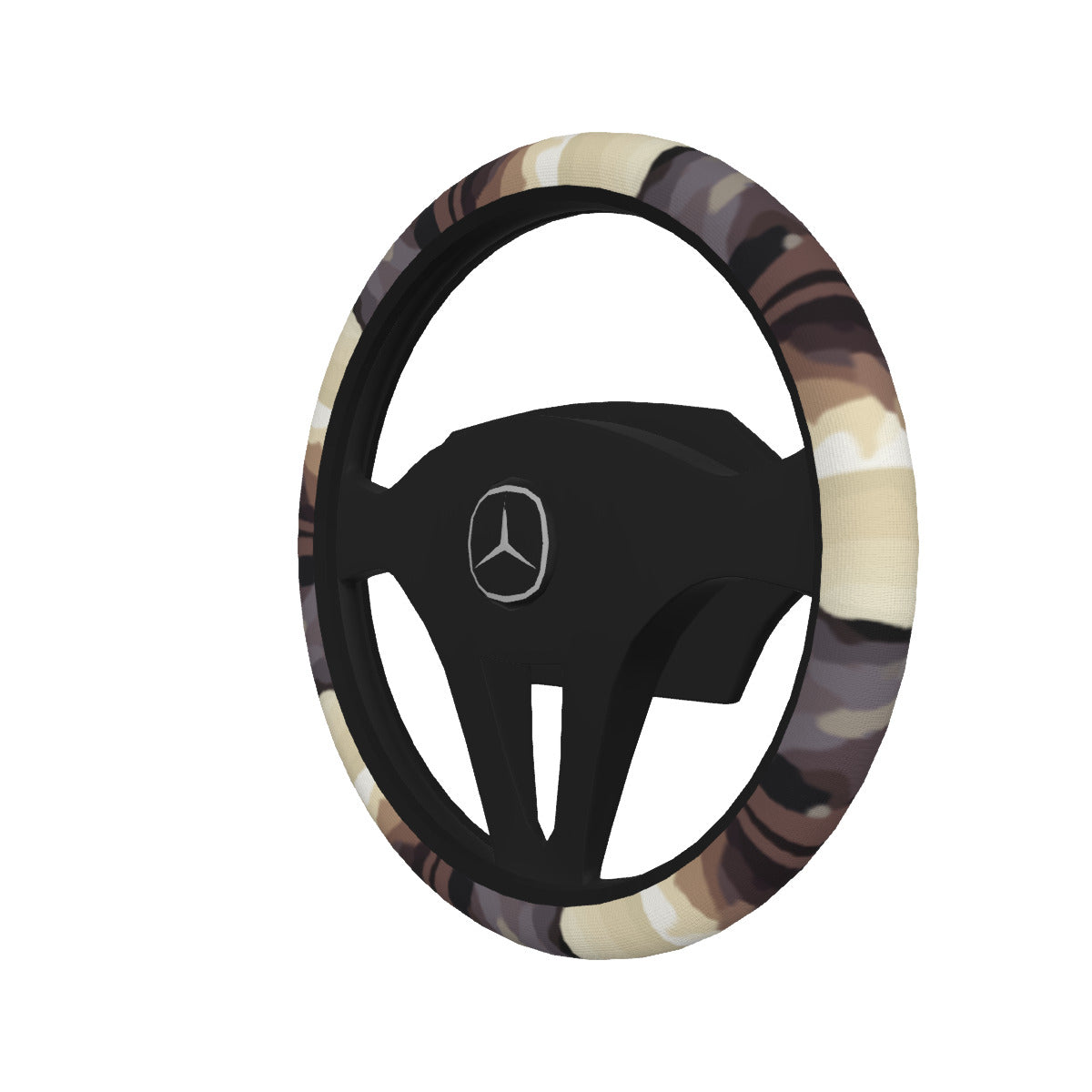 Wild Black Horses Printed Steering Wheel Cover