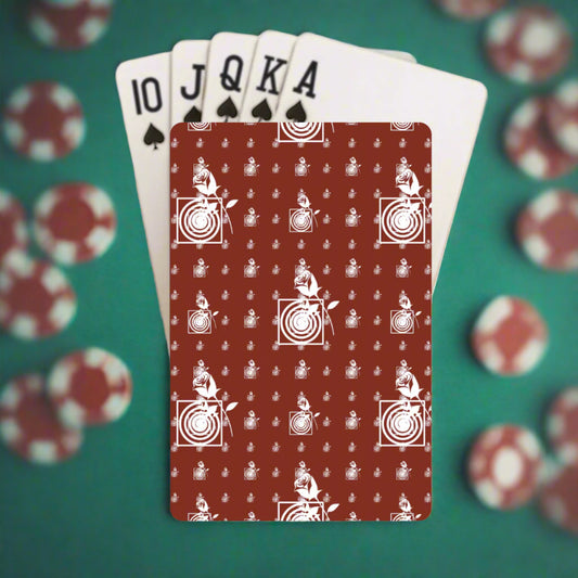 Swirls and Rose Pattern Custom Playing Cards