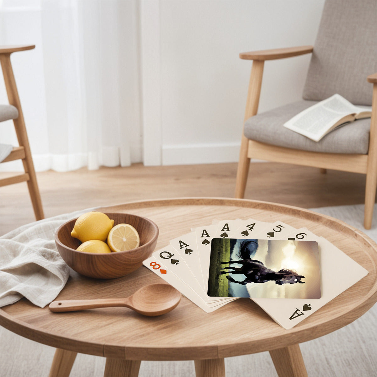 Wild Black Horse Custom Playing Cards