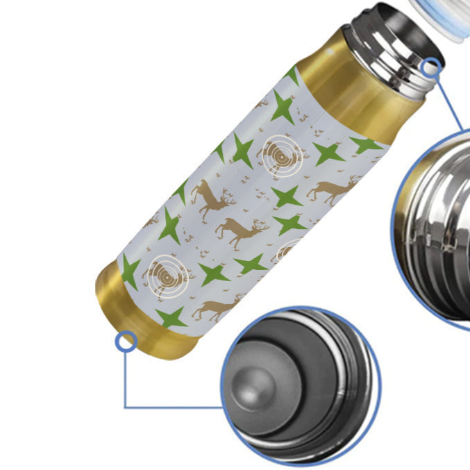 Deer Hunter Bullet Shaped 16OZ Stainless Steel Tumbler