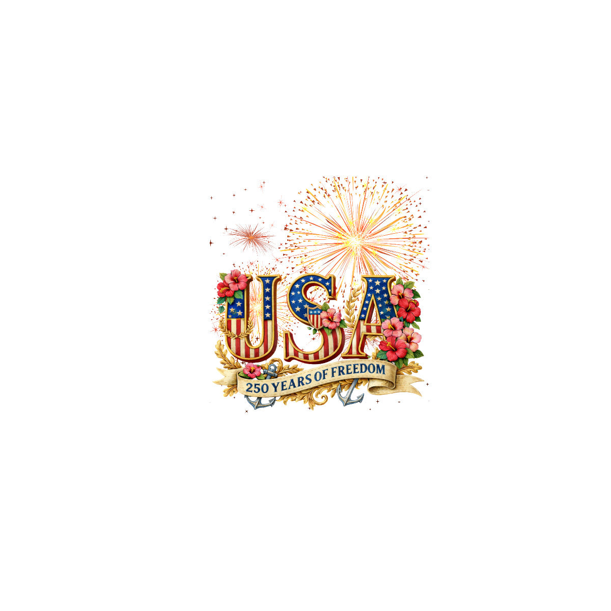 Women's 250 Years USA Breathable Sports Tank Top| Front & Back DTF