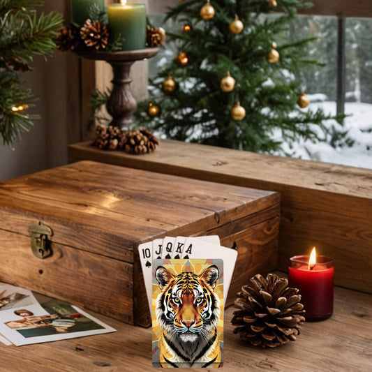 Tiger Fire Design Custom Playing Cards