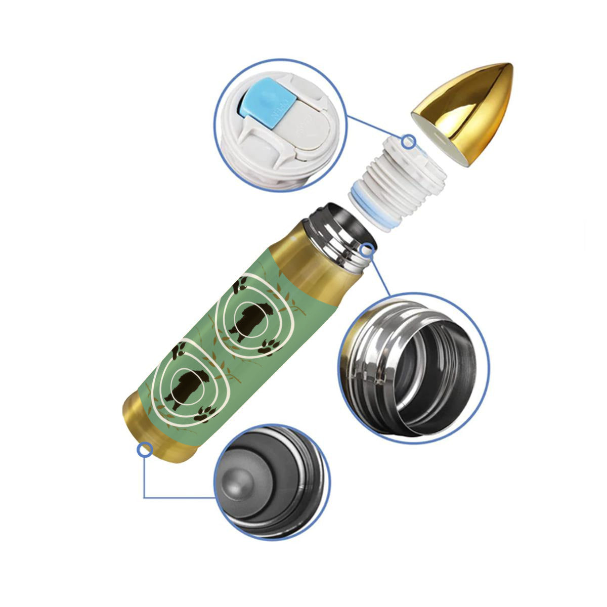 Black Bear in Bullseye 16 oz Stainless Steel Tumbler